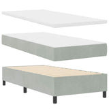 Letto a Sorgente LED Grigio chiaro 100 x 200 cm Velluto