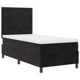 Letto a Sorgente LED con testiera Nero 100 x 200 cm Velluto