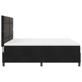 Letto a Sorgente LED con testiera Nero 180 x 200 cm Velluto