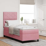 Letto a Sorgente LED con testiera Rosa 80 x 200 cm Velluto