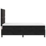 Letto a Sorgente LED con materasso Nero 100 x 200 cm Tessuto