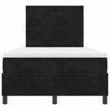 Letto a Sorgente LED con materasso Nero 120 x 190 cm Tessuto