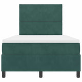 Letto a Sorgente LED Verde Scuro 120 x 190 cm Tessuto