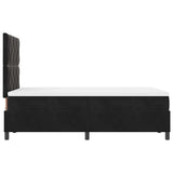 Letto a Sorgente LED con materasso Nero 120 x 200 cm Tessuto