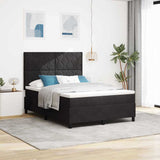 Letto a Sorgente LED con materasso Nero 140 x 200 cm Tessuto