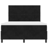 Letto a Sorgente LED con materasso Nero 140 x 200 cm Tessuto