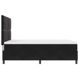 Letto a Sorgente LED con materasso Nero 140 x 200 cm Tessuto