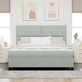 Letto a Sorgente LED Grigio chiaro 180 x 200 cm Velluto