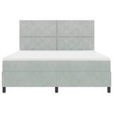 Letto a Sorgente LED Grigio chiaro 180 x 200 cm Velluto