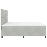 Letto a Sorgente LED Grigio chiaro 180 x 200 cm Velluto