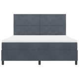 Letto a Sorgente LED Grigio scuro 180 x 200 cm Tessuto