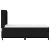 Letto a Sorgente LED con materasso Nero 90 x 190 cm Tessuto