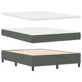 Letto a Sorgente LED Grigio scuro 140 x 190 cm Tessuto