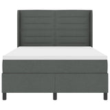 Letto a Sorgente LED Grigio scuro 140 x 190 cm Tessuto