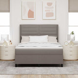 Letto a Sorgente LED con materasso Talpa 140 x 190 cm Tessuto