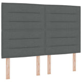 Letto a Sorgente LED Grigio scuro 160 x 200 cm Tessuto