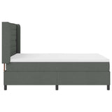 Letto a Sorgente LED Grigio scuro 160 x 200 cm Tessuto