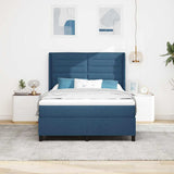 Letto a Sorgente LED con materasso Blu 160 x 200 cm Tessuto