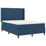 Letto a Sorgente LED con materasso Blu 160 x 200 cm Tessuto