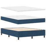 Letto a Sorgente LED con materasso Blu 160 x 200 cm Tessuto
