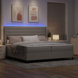 Letto a Sorgente LED con materasso Talpa 200 x 200 cm Tessuto