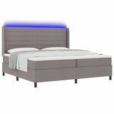 Letto a Sorgente LED con materasso Talpa 200 x 200 cm Tessuto