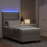 Letto a Sorgente LED con testiera Talpa 90 x 190 cm Tessuto