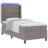 Letto a Sorgente LED con testiera Talpa 90 x 190 cm Tessuto