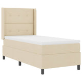 Letto a Sorgente LED con cuscino Crema 100 x 200 cm Tessuto