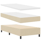 Letto a Sorgente LED con cuscino Crema 100 x 200 cm Tessuto
