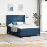 Letto a Sorgente LED con testiera Blu 140 x 200 cm Tessuto