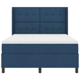 Letto a Sorgente LED con testiera Blu 140 x 200 cm Tessuto