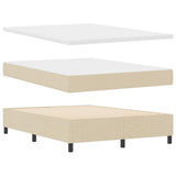 Letto a Sorgente LED con materasso Crema 160 x 200 cm Tessuto