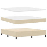 Letto a Sorgente LED con materasso Crema 180 x 200 cm Tessuto