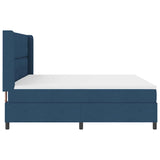 Letto a Sorgente LED con testiera Blu 200 x 200 cm Tessuto
