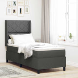 Letto a molle con materasso Grigio scuro 80 x 200 cm Tessuto