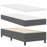 Letto a molle con materasso Grigio scuro 80 x 200 cm Tessuto