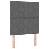 Letto a molle con materasso Grigio scuro 80 x 200 cm Tessuto