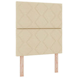 Letto a Sorgente LED con materasso Crema 80 x 200 cm Tessuto