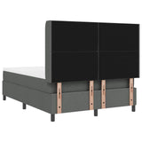 Letto a Sorgente LED Grigio scuro 140 x 190 cm Tessuto