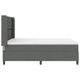 Letto a Sorgente LED Grigio scuro 140 x 200 cm Tessuto