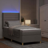Letto a molle con strisce LED Talpa 90 x 200 cm Tessuto