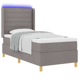 Letto a molle con strisce LED Talpa 90 x 200 cm Tessuto
