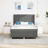 Letto a molle con materasso Grigio 140 x 200 cm Tessuto