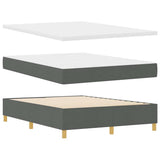 Letto a molle con materasso Grigio 140 x 200 cm Tessuto
