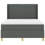 Letto a molle con materasso Grigio 140 x 200 cm Tessuto