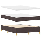 Letto a molle con materasso Marrone 140 x 190 cm Tessuto