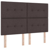 Letto a molle con materasso Marrone 140 x 190 cm Tessuto