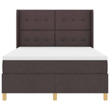 Letto a molle con materasso Marrone 140 x 190 cm Tessuto