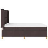 Letto a molle con materasso Marrone 140 x 190 cm Tessuto